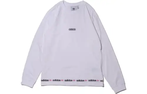Adidas Originals T Shirts Men's White Crew Neck Moderate Straight Fit