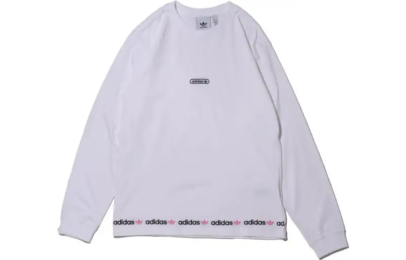 Adidas Originals T Shirts Men's White Crew Neck Moderate Straight Fit