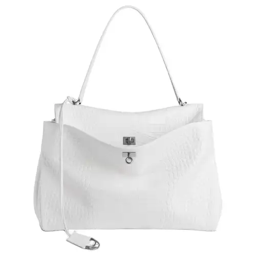 Balenciaga Cow Leather Shoulder Bag, Crossbody Bag, Handbag Large Women's White