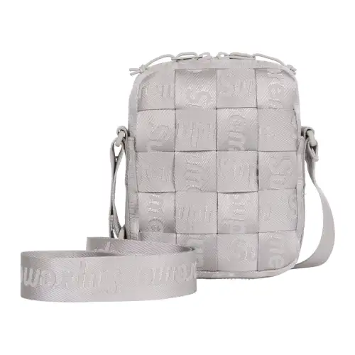 Supreme Jacquard Shoulder Bag, Crossbody Bag Regular Unisex Silver