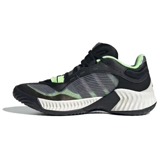 Adidas PRO VENTILATE Basketball Shoes Unisex Low-Top Black White Green