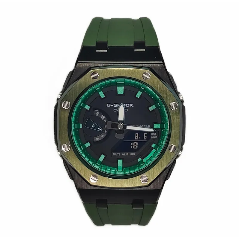 CASIO Men Liquid Crystal/Analog Dual Display Series 44mm Black Watch