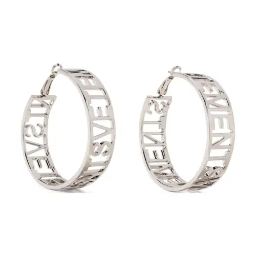 Vetements Logo Hoop Earrings