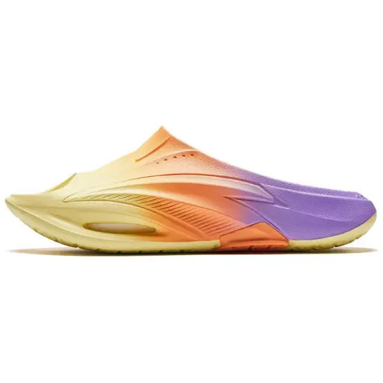 ANTA Slide Slippers Men Beige Silk/Cloud Brocade Orange/Light Robin's Egg Purple