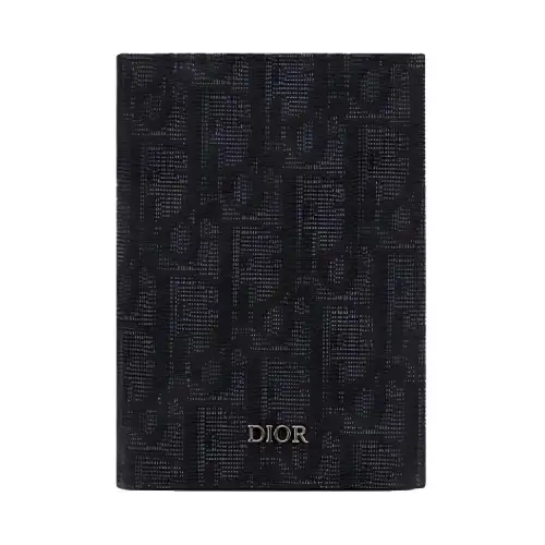 DIOR Cow Leather Card Holder Card Holder Men's Black