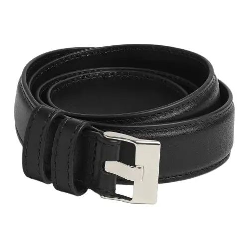 Bottega Veneta Cow Leather Belts Women's Black Width 2.5cm