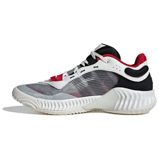 Adidas PRO VENTILATE Basketball Shoes Unisex Low-Top White Black Red