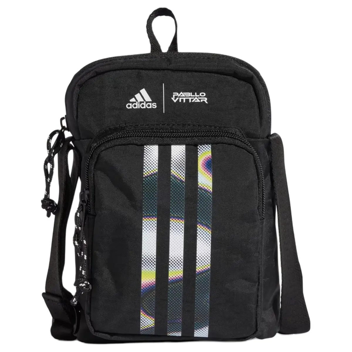 Adidas Recycled Nylon Shoulder Bag, Crossbody Bag Unisex Black