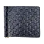 GUCCI Cow Leather Wallet Men's Dark Marine Blue