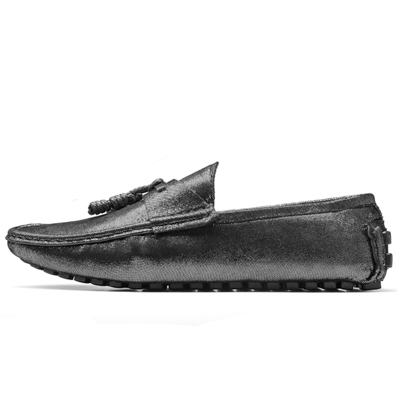 NORVINCY summer square toe wide feet fashionable spirit beanie shoes nightclub style breathable trendy low-top shoes genuine leather top layer cowhide business soft-soled loafers trendy men's lace-up decorative silver small leather shoes, same style for men and women