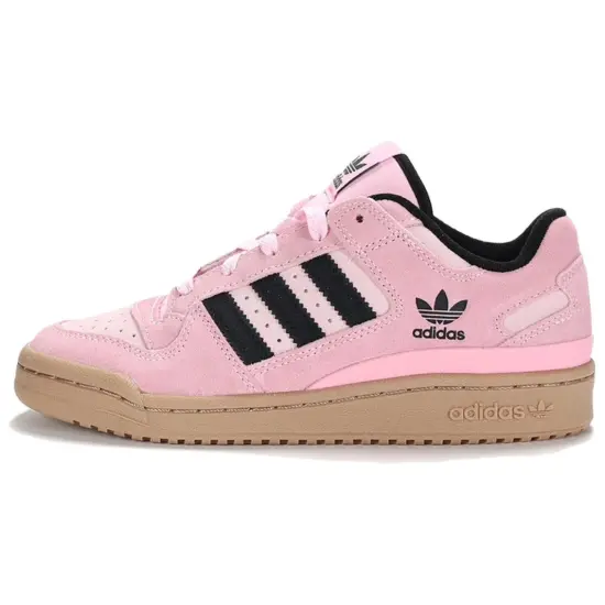Adidas Originals FORUM Skateboard Shoes Women's Low-Top Pink Black/White