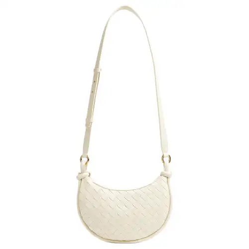 Bottega Veneta Leather Crossbody Bags Women's Sea Salt Color