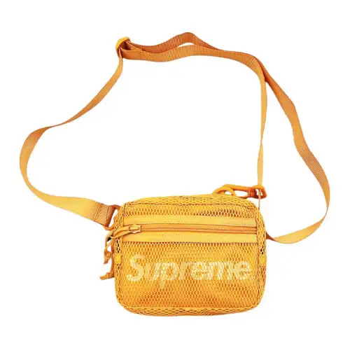 Supreme Mesh Cell Phone Pouch, Shoulder Bag, Crossbody Bag Unisex Yellow