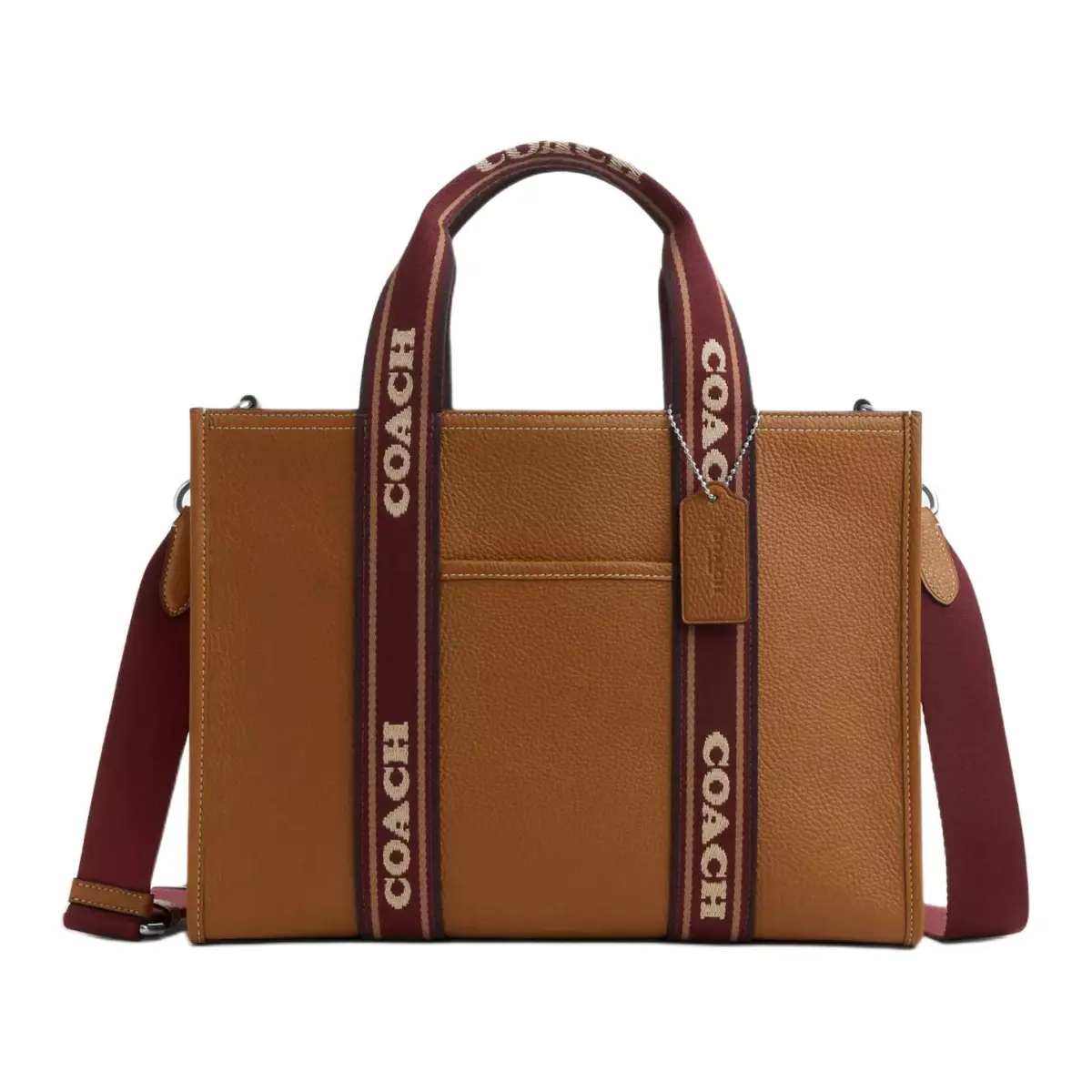 COACH Smith Leather Tote Bag Shopping Bag Shoulder Bag Crossbody Bag Handbag Large Size Women's Silver & Multicolor