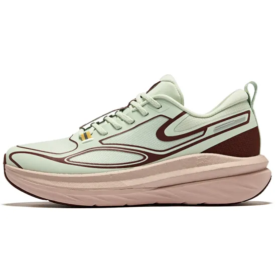 Erke Running Shoes Men Low-Top Light Pea Green Sweet Grape