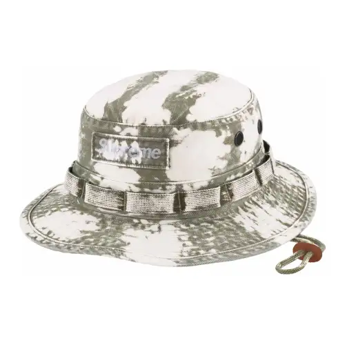 Supreme 100% Cotton Twill Bucket Hats Unisex Gray
