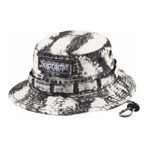 Supreme 100% Cotton Twill Bucket Hats Unisex Black