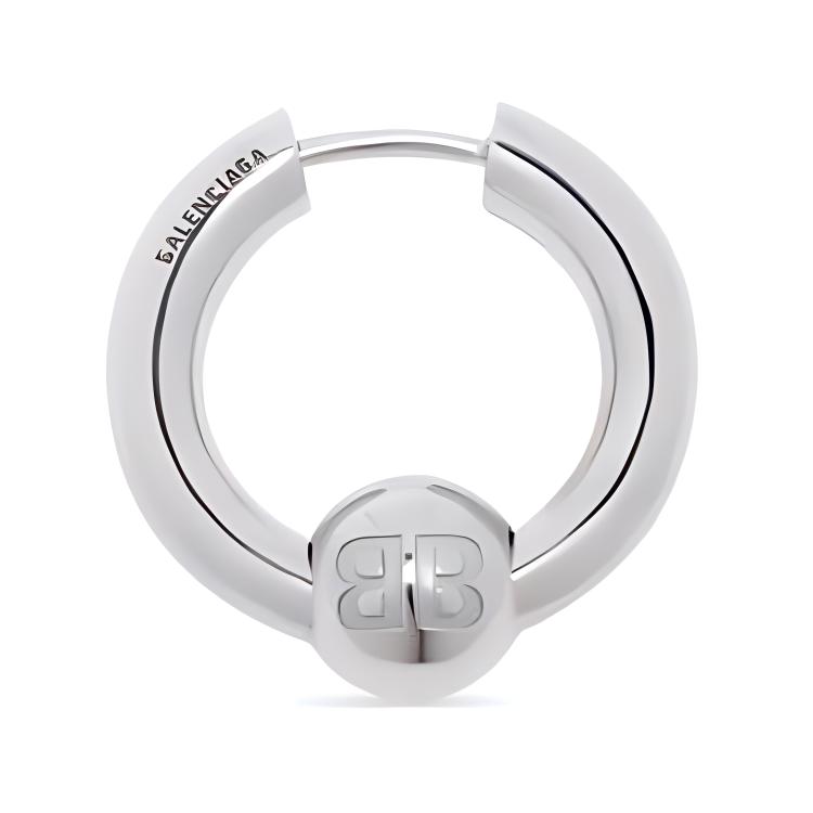 Balenciaga 925 Sterling Silver Stud Earrings Women's Silver