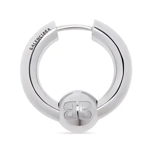 Balenciaga 925 Sterling Silver Stud Earrings Women's Silver