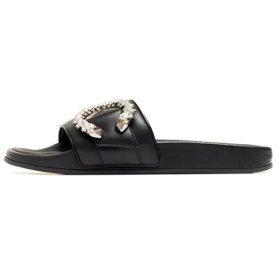 Jimmy Choo Slide Slippers Women's Black