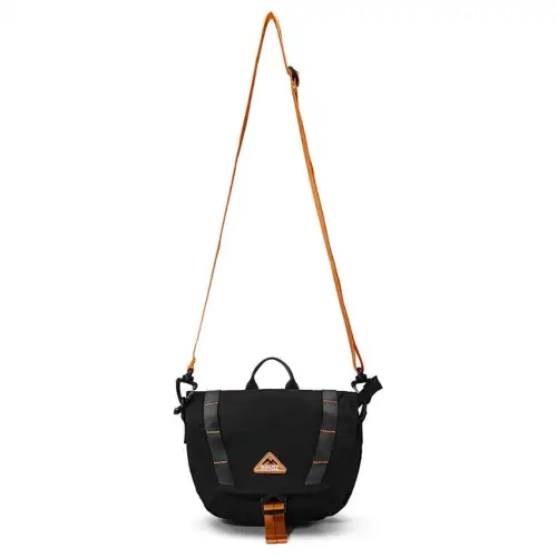 Skechers Fabric One Shoulder Handbag, Crossbody Bag Regular Unisex Carbon Black