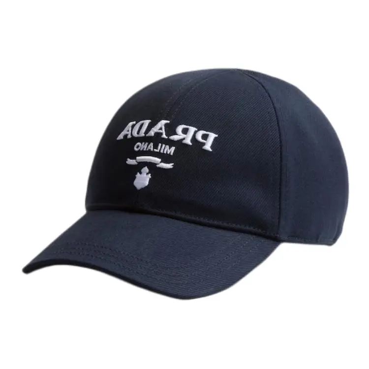 PRADA Logo embroidered Drill Cap