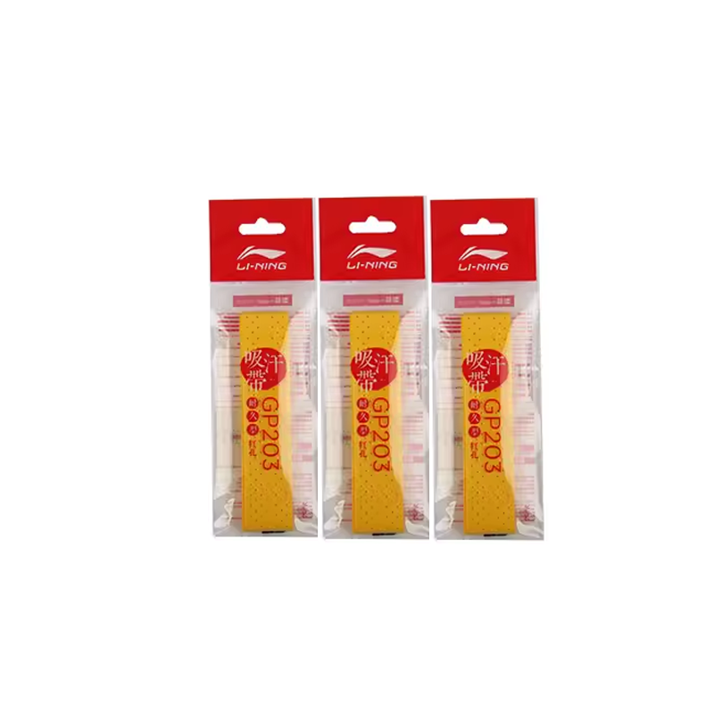Li Ning Badminton Grip Tapes Pu Badminton Racket, Tennis Racket, Bike Handle, Fishing Rod Handle Thin 3 Pack
