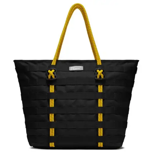 Nike Polyester Tote Bag, Shopping Bag, Gym Bag Large Unisex Black Yellow
