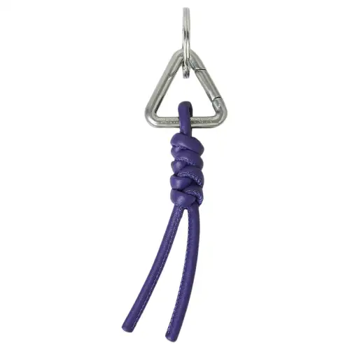 Bottega Veneta Leather Keychains Men's Purple