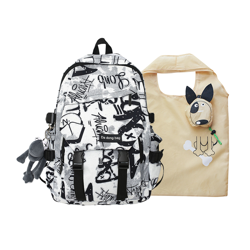WHEELY BABY Nylon Backpack Regular Unisex White/Blue/Black