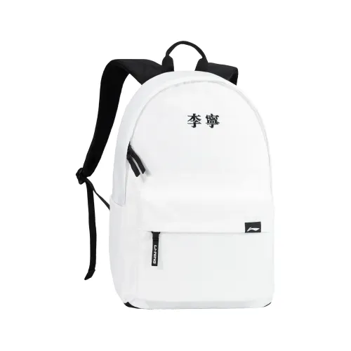 Li Ning Polyester Backpack Unisex Black White