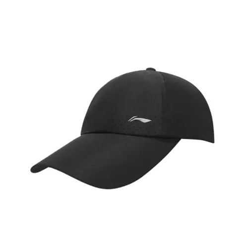 Li Ning Polyester Baseball Caps Unisex Black