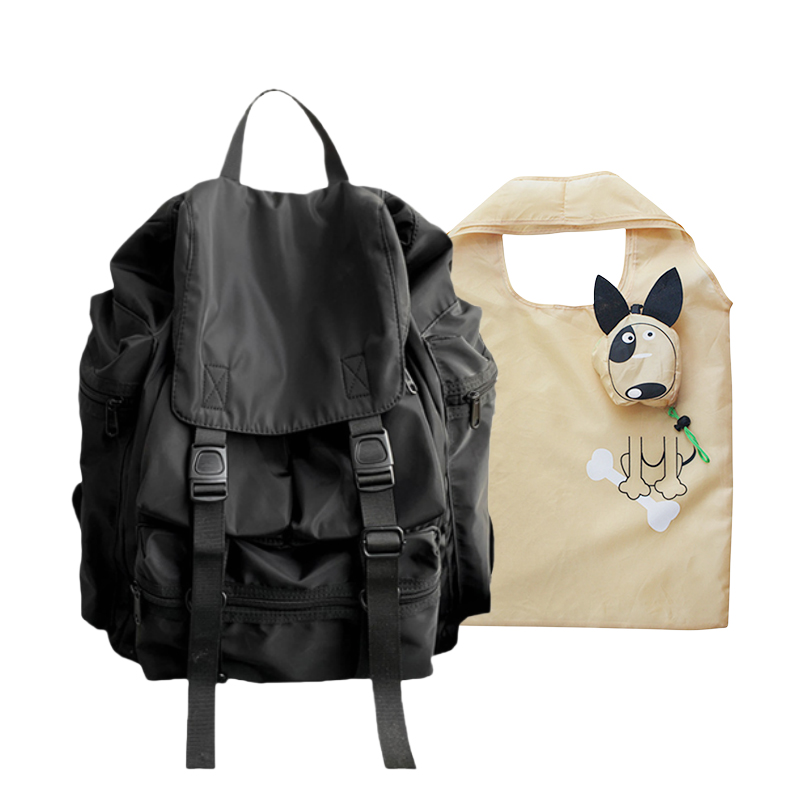 WHEELY BABY Nylon Backpack Unisex Black