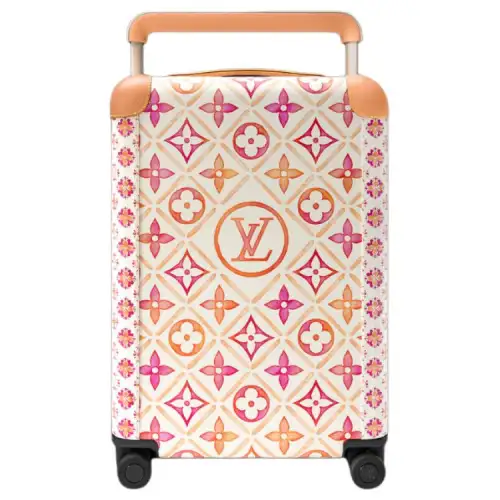 LOUIS VUITTON Horizon Leather Trim Trolley Bag Women's Beige & Multicolor