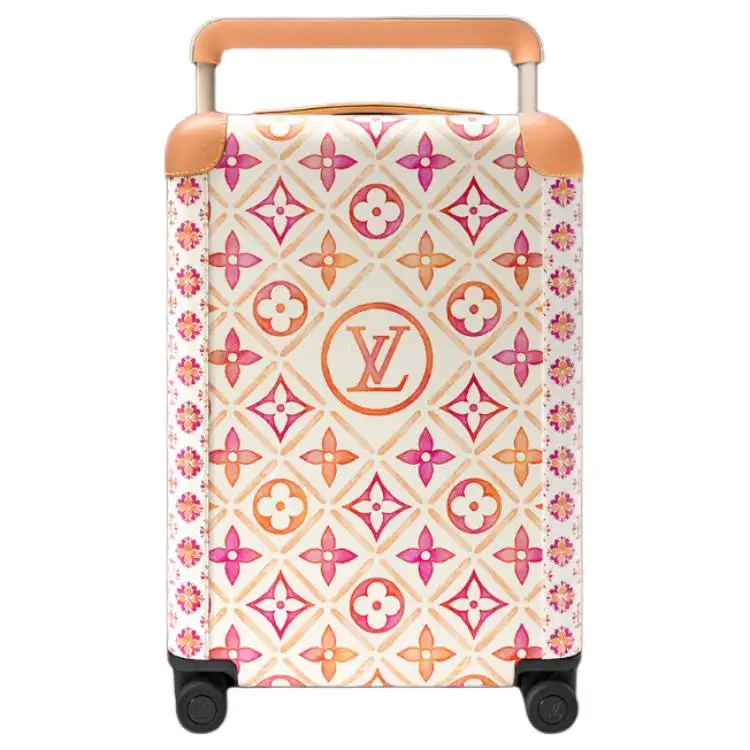 LOUIS VUITTON Horizon Leather Trim Trolley Bag Women's Beige & Multicolor