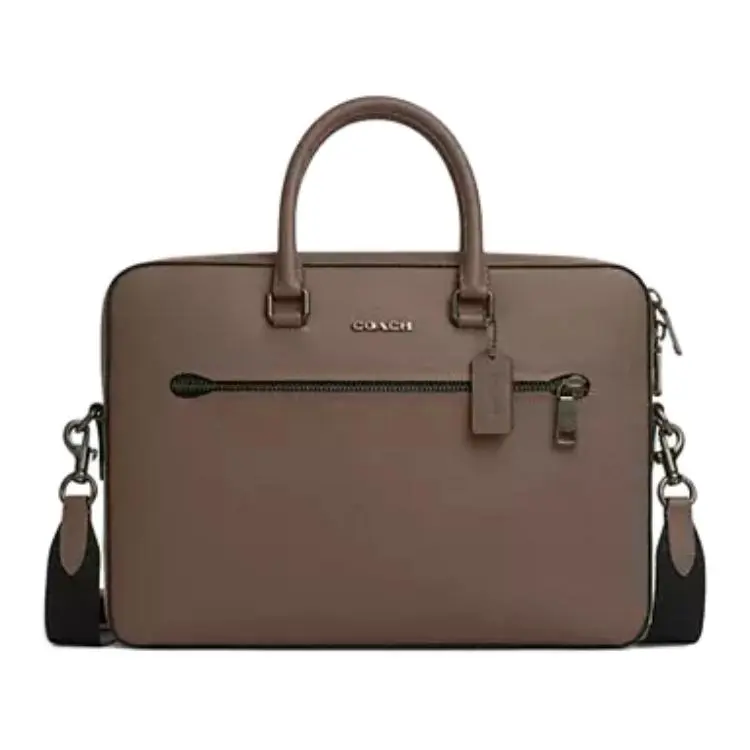 COACH ETHAN Leather Tote Bag, Briefcase, Handbag Large Men's Dark Stone Color