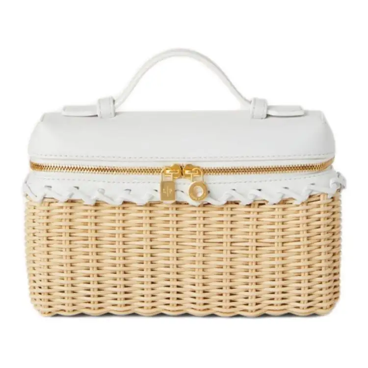 Loro Piana ExtraPocket Bamboo Fiber Spelled Calfskin Clutch Women's Malt & Original