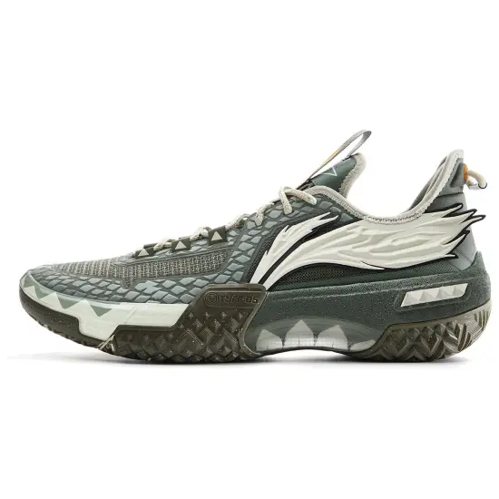 LINING Shudder Basketball Shoes Men Low-Top Yellow Green