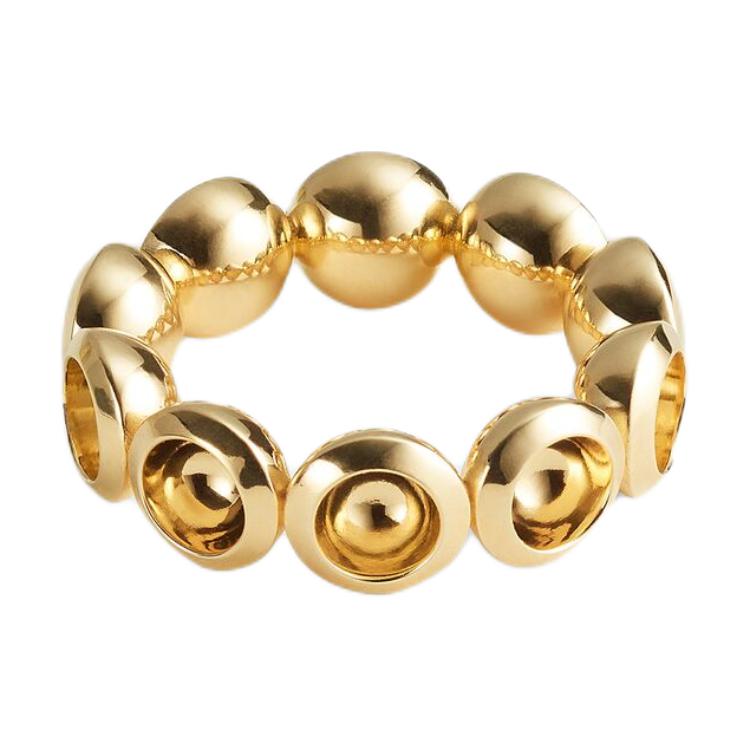 Bottega Veneta 18K Gold Plated Sterling Silver Rings Women's Gold