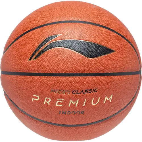 LiNing Li Ning Superfine Fiber Synthetic Basketball CBA Team Edition B9000 Stable and Durable Lightweight and Wear-Resistant Orange Brown No. 7 Training and Competition Uniform Style for Men and Women National Bank Edition