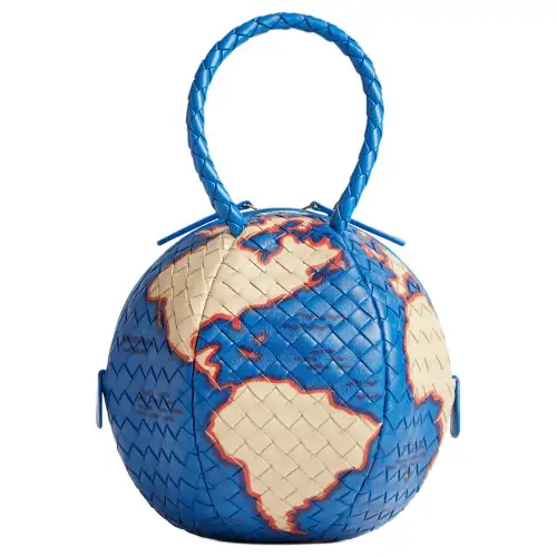 Bottega Veneta Lambskin Handbag Small Women's Blue
