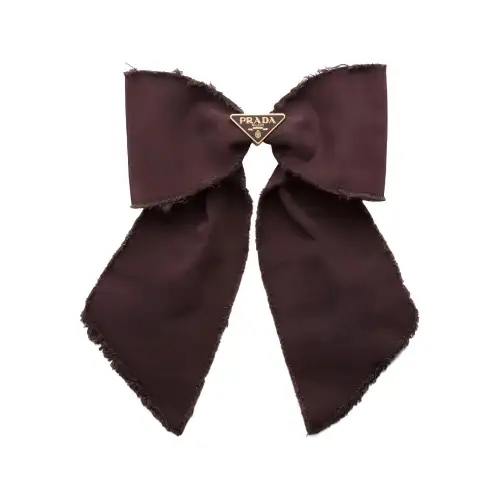 PRADA Fabric Hair Clips Women's Burgundy Color