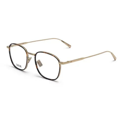 DIOR Metal Square Eyeglass Frames Unisex Gold
