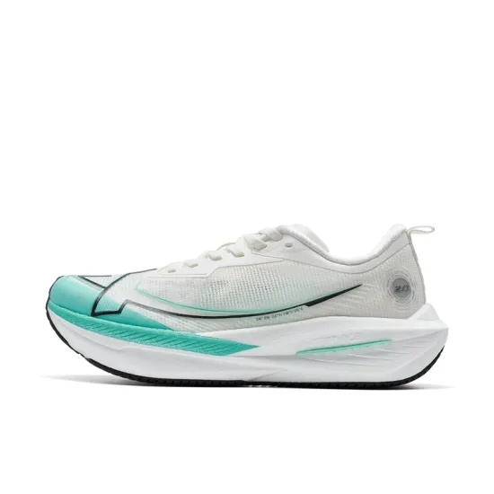XTEP One-piece Molded 2nd Generation Running Shoes Men Low-Top Sail White/Aurora Green
