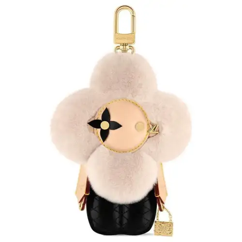 LOUIS VUITTON Leather Pendant Bag Merchandise Women's Beige