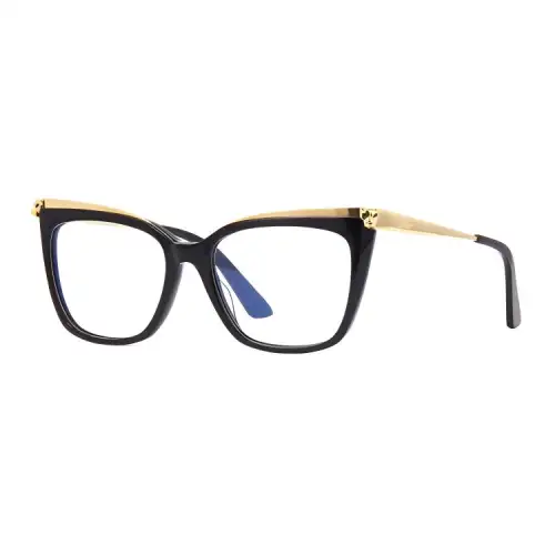 CARTIER Cat Eye Eyeglass Frames Women's Black
