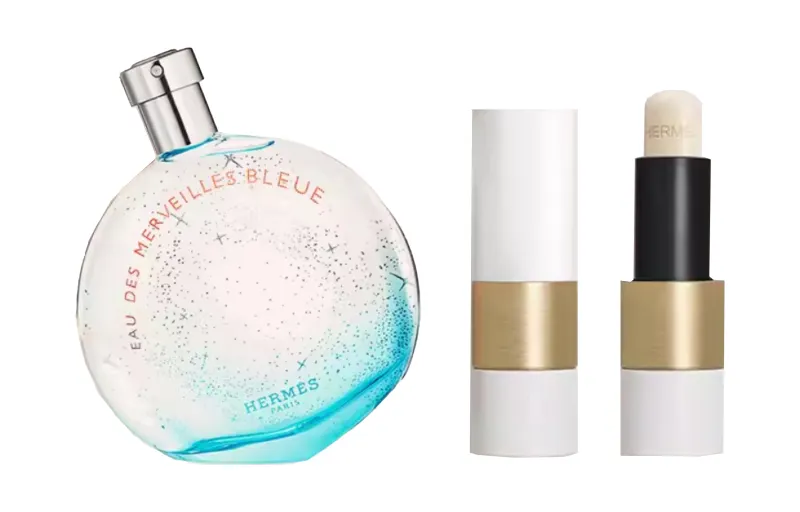 HERMES Blue lip balm, perfume, set, 50 ml, 3.5g