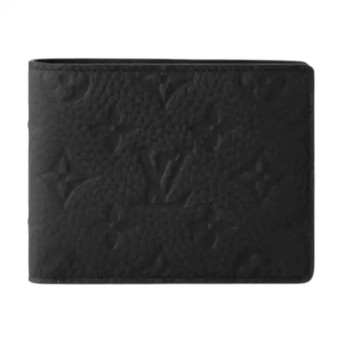LOUIS VUITTON Wallet Multiple Taurillon Black