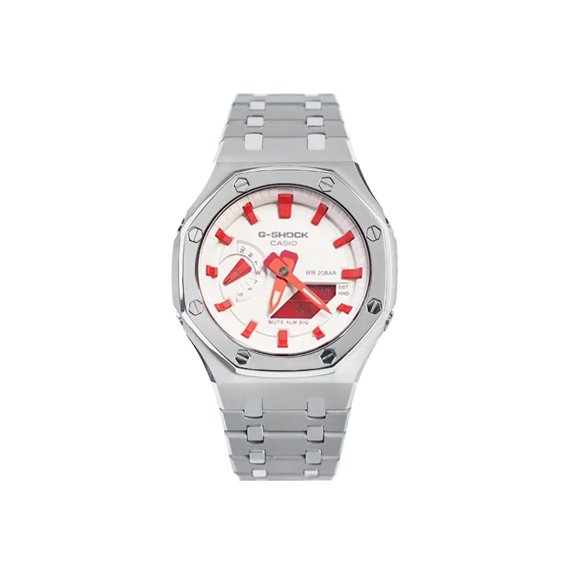 CASIO Unisex Liquid Crystal/Analog Dual Display Series 48.5mm White Watch