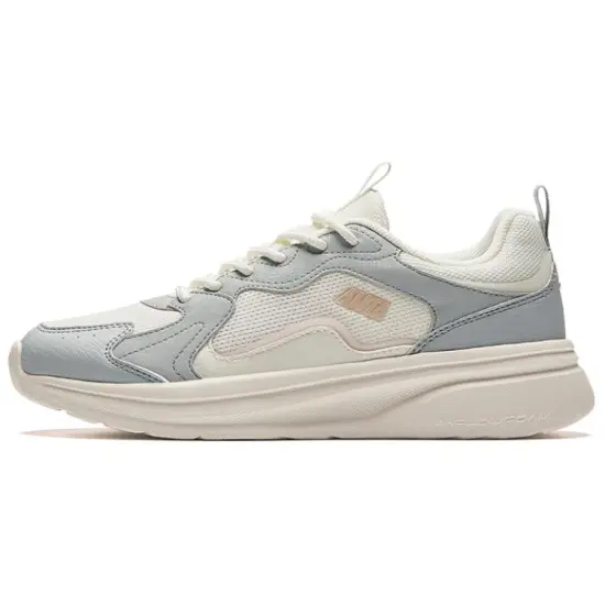ANTA Life Collection Casual Shoes Women's Low-Top Ivory White/Cloud Gray/Lotus Gray